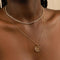 18k Gold Plated Jewellery - Aquarius Zodiac Pendant Necklace in Gold - Zodiac Pendant - Astrid &amp; Miyu