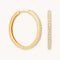 Crystal Hinge Large Hoops in Gold
