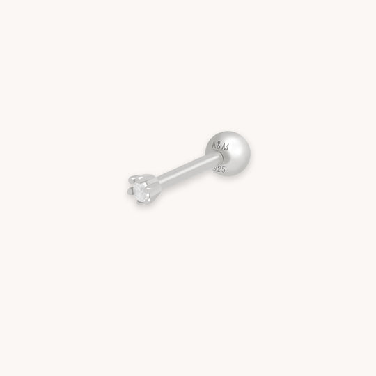 Barbell Earrings Silver, Gold & Rose Gold Astrid & Miyu