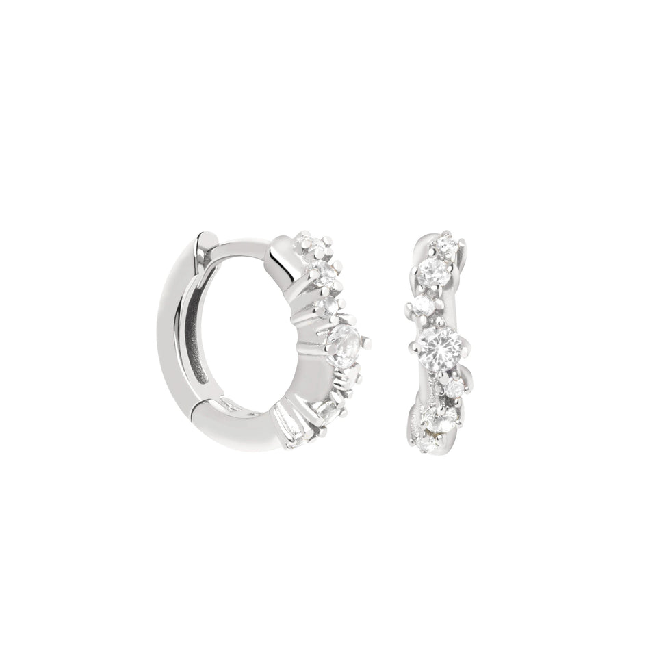 Gleam Crystal Huggies in Silver - Huggies - Astrid &amp; Miyu