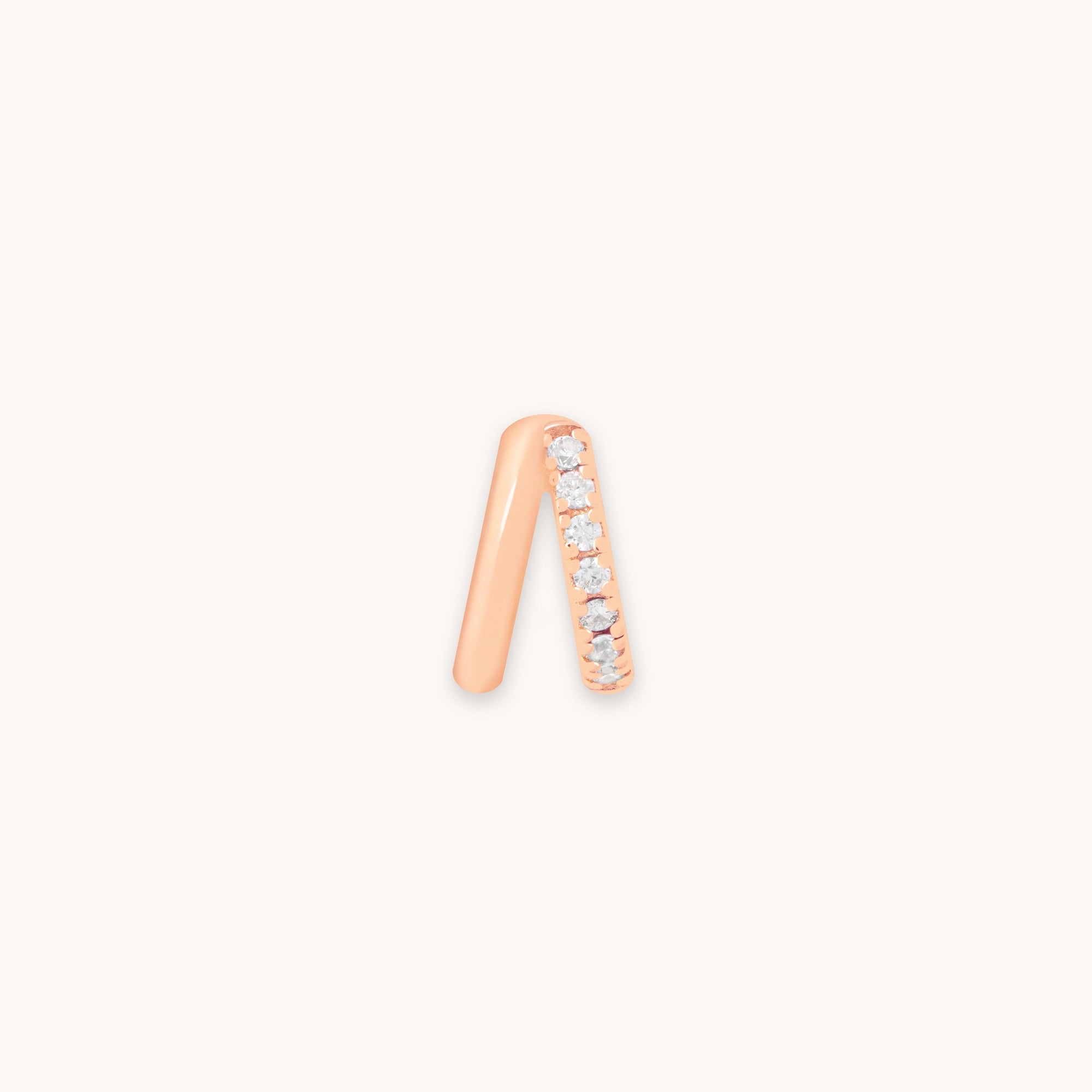 Illusion Crystal Hoop 6.5mm in Rose Gold