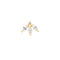 Navette Fan Barbell in Gold