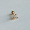 18k Gold Plated Jewellery - Navette Fan Barbell Earring in Gold - Barbell Earring - Astrid &amp; Miyu
