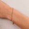 Tennis Chain Bracelet in Gold worn