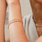 Tennis Chain Bracelet in Gold worn