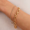 Tennis Chain Bracelet in Gold worn