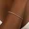Tennis Chain Bracelet in Rose Gold worn