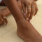 Rope Chain Anklet in Gold worn